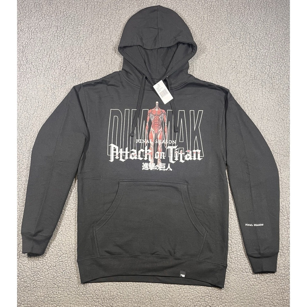Attack On Titan X Dim Mak Aoki Anime Hoodie Final Season Men's Medium Made USA